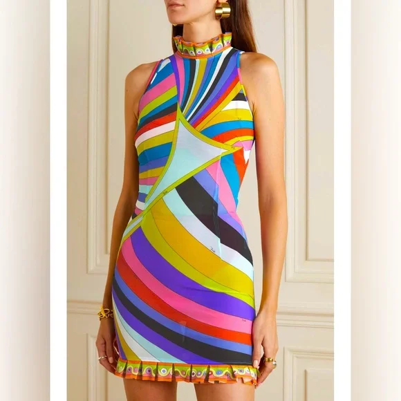 Emilio Pucci | Dresses | Pucciruffled Printed Mesh Mini